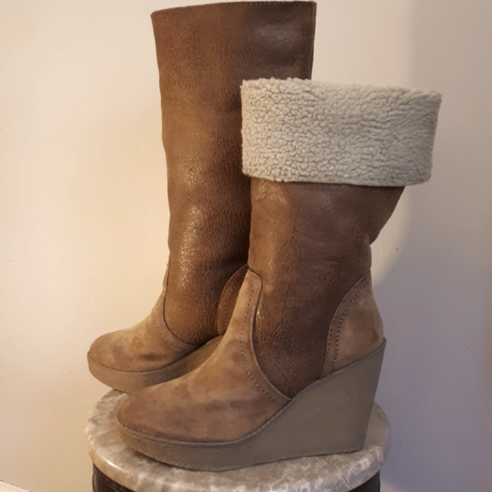 Steve Madden Suede Wedge Boots